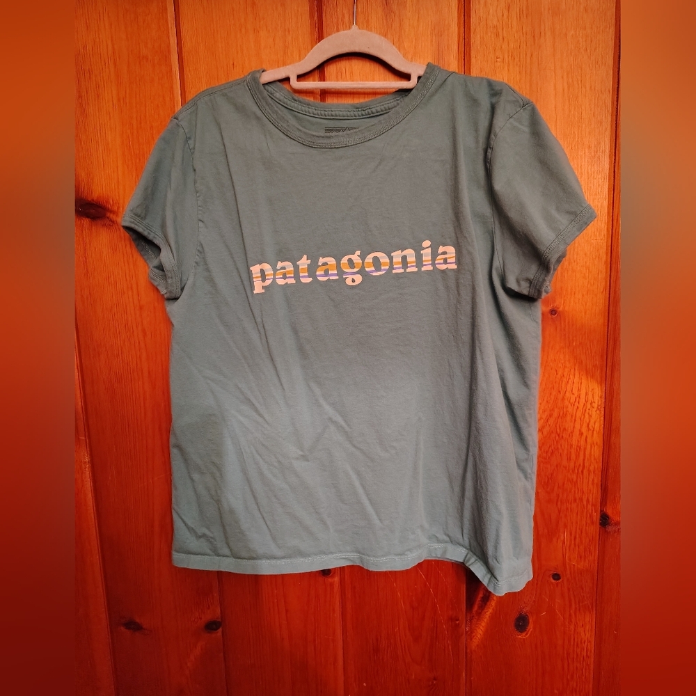 Patagonia Women's '73 Text Logo Organic Ringer Tee XXL - Picture 2 of 4